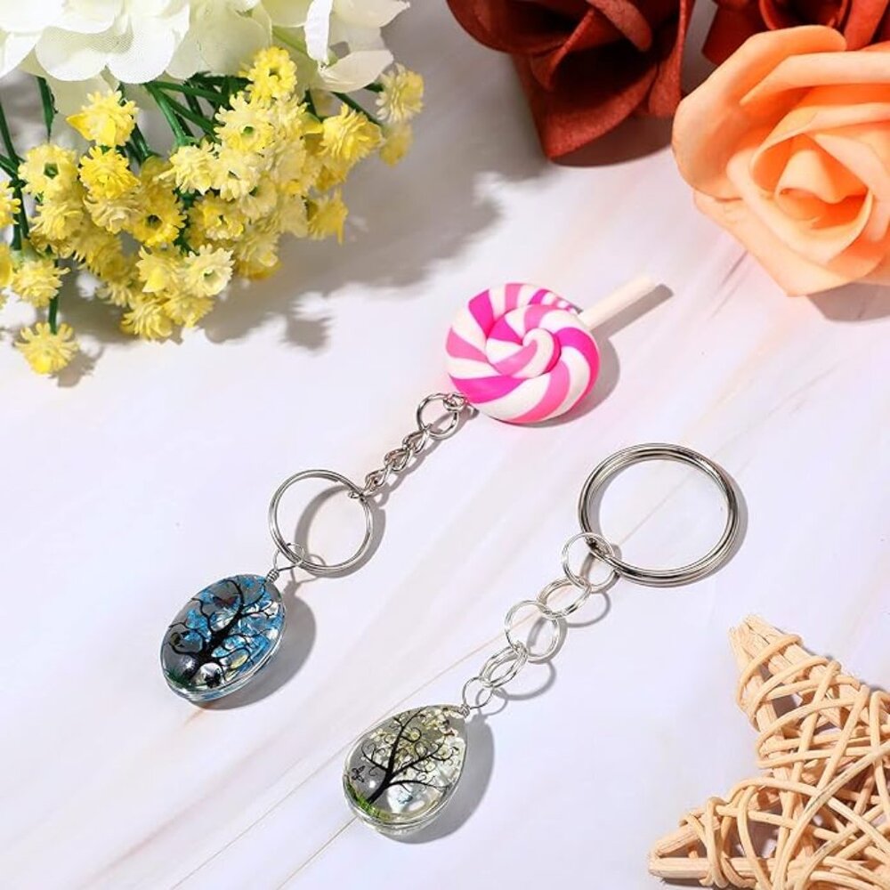 New -  Choice of 1 Dried Pressed Flower Pendant Water Drop Glass Beads Lacework - Picture 5 of 6